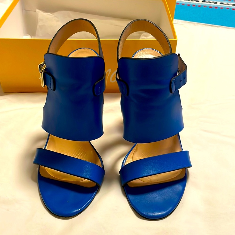 MIMOSA Maxime Oltremare blue chunky heel size 37